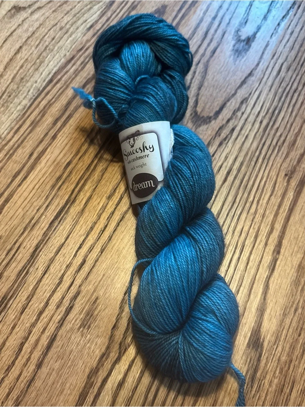 Dream in Color Smooshy Cashmere Yarn Teal Aqua Jet NWT Fingering Tonal Knitting